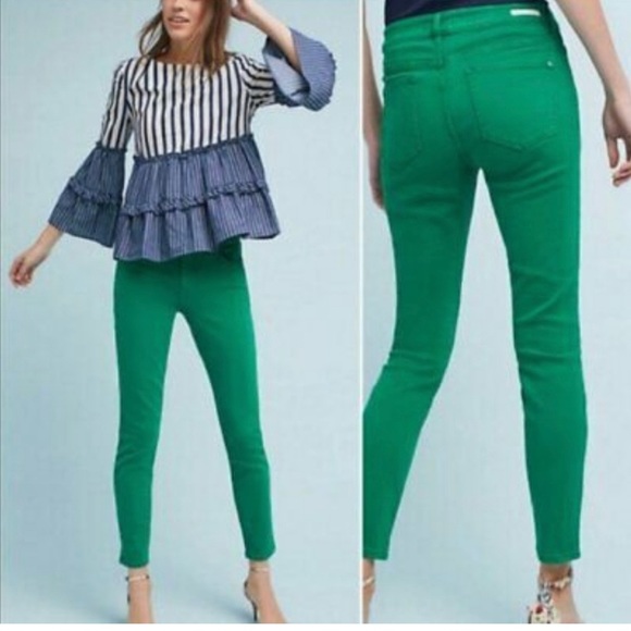 Anthropologie Denim - Anthropologie Pilcro & Letterpress green mid rise skinny jeans
